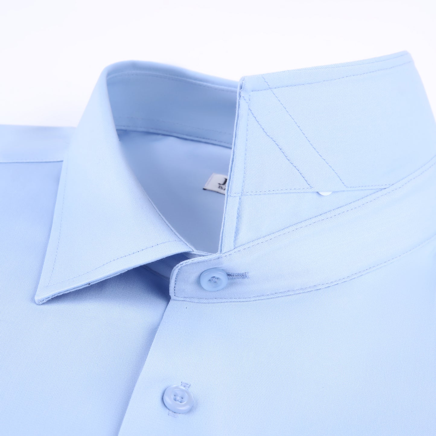 JOFELLI Bamboo Technology Powder Blue Stretch Wrinkle-free Long Sleeve Button Down