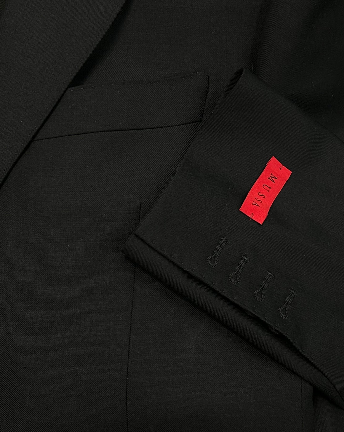 M U S S A Wool Suit Black