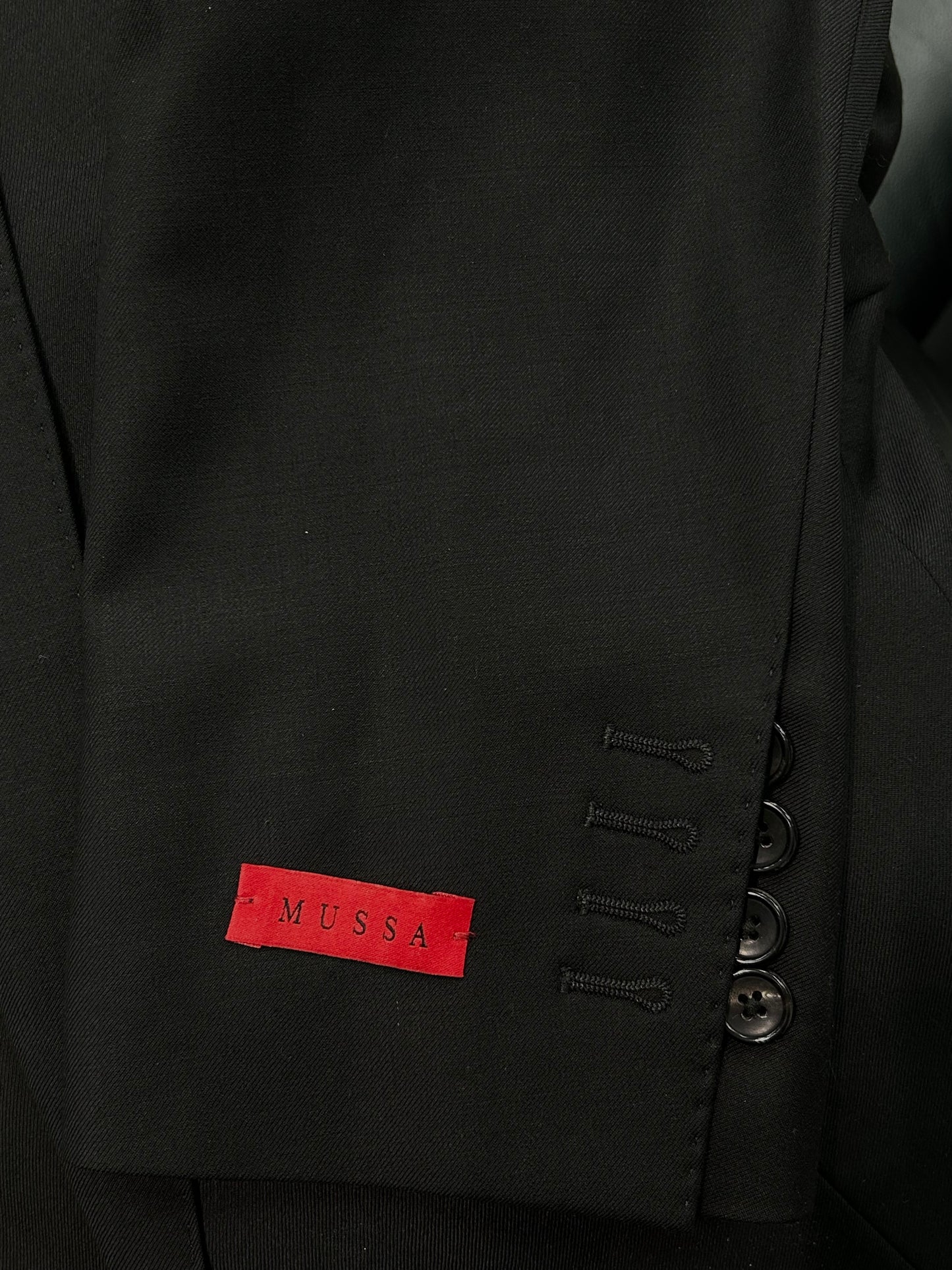 M U S S A Wool Suit Black
