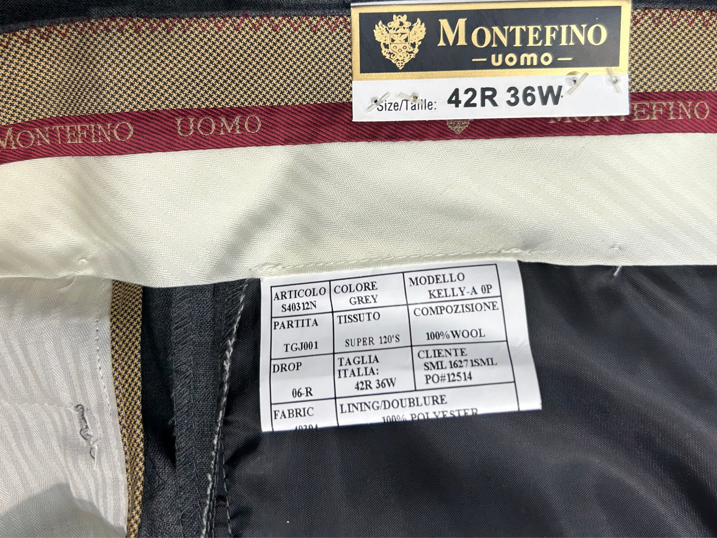 Montefino Solid Light Grey Suit (2-Piece Set) Regular Fit