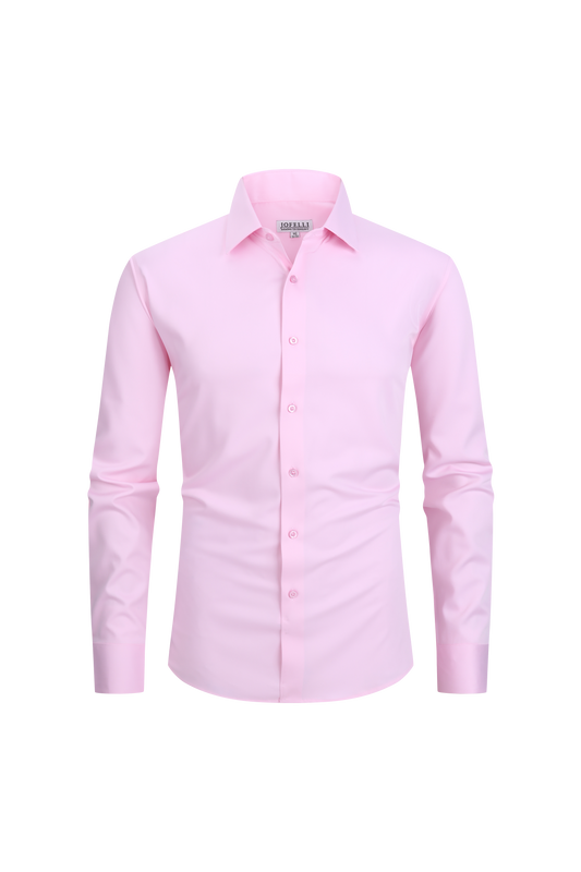 JOFELLI Bamboo Technology Pink Stretch Wrinkle-free Long Sleeve Button Down