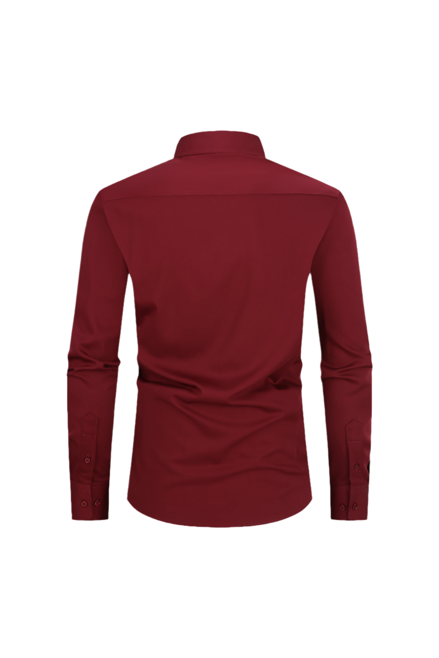 JOFELLI Bamboo Technology Burgundy Stretch Wrinkle-free Long Sleeve Button Down