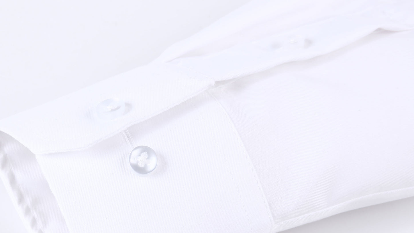 Jofelli White 100% 2-Ply Cotton Non Iron Long Sleeve Button Down
