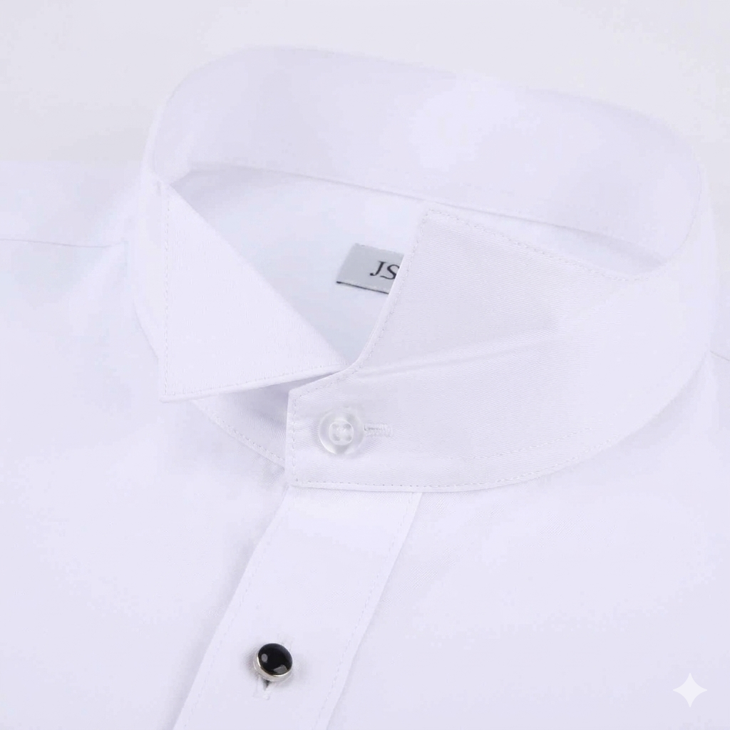 JOFELLI Men's Dress Shirt Convertible Tuxedo and Regular Stud,Cufflinks and Black Bowtie Included Non See Through