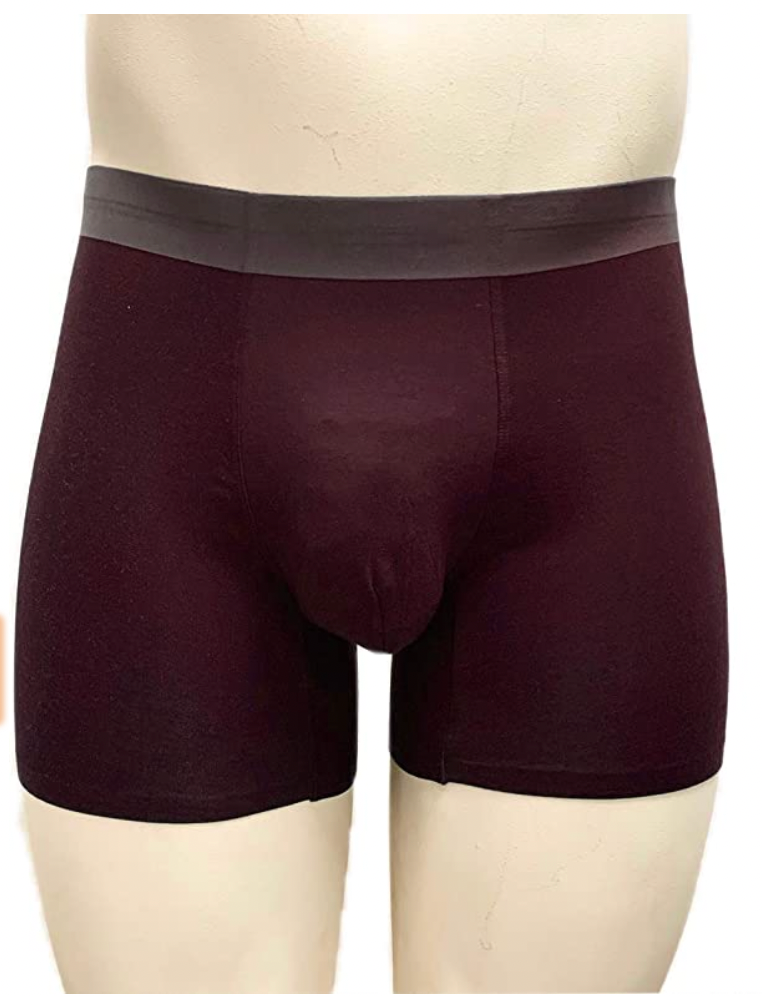 MJOFFEE Men's Seamless Underwear, Soft Micro Modal, 3 Pack Boxer Shorts Set (Black, Burgundy and Navy)